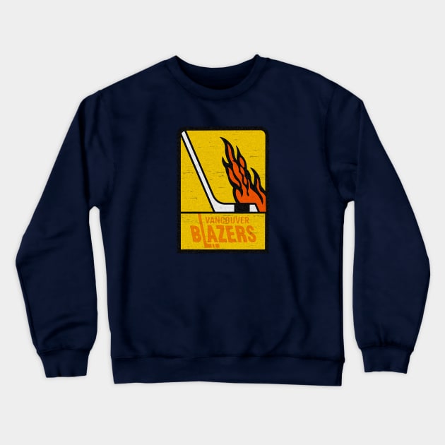 Defunct - Vancouver Blazers Hockey Crewneck Sweatshirt by LocalZonly